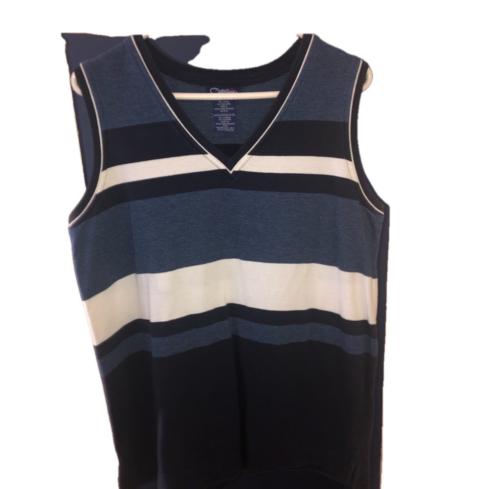 Vintage Women’s 90’s Sweater Vest Outfit With Pants - Size Large (12/14) - Blue